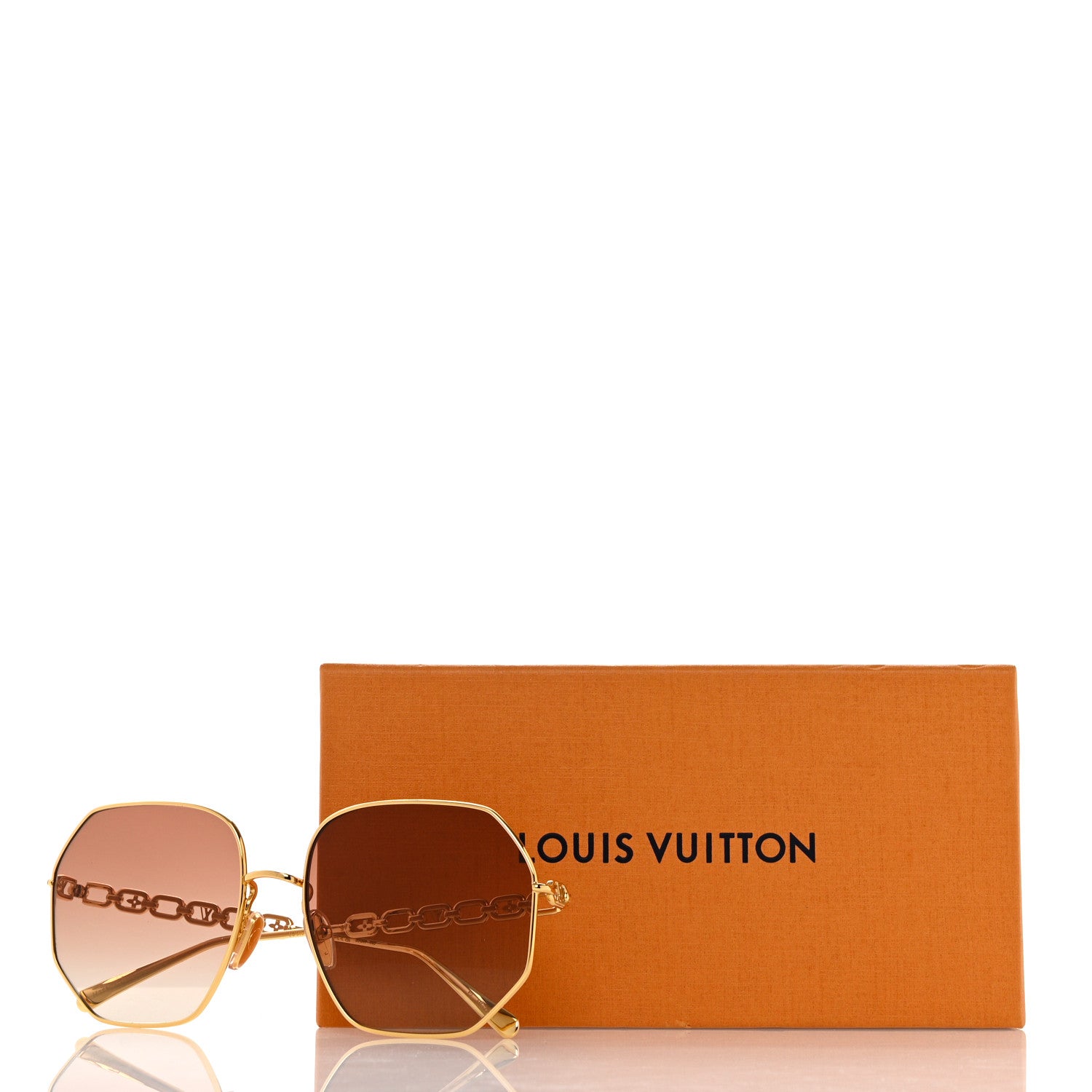 Louis Vuitton Metal My LV Chain Round Sunglasses Z1650W Gold 7 of 7