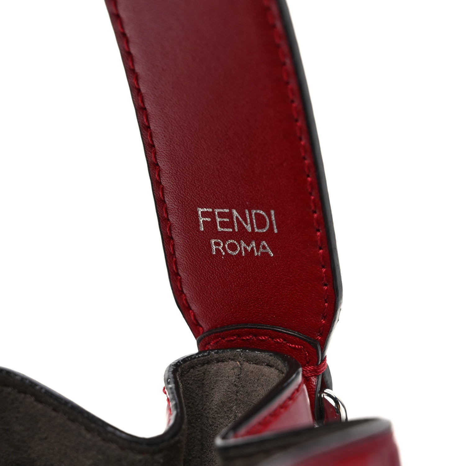 Fendi Vitello Liberty F is Fendi FF 1974 Embossed Mini Mon Tresor Bucket Bag Fragola 10 of 10