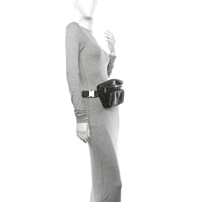 Gucci GG Supreme Monogram Textured Dollar Calfskin Ophidia Belt Bag Grey Black Graphite Grey 2 of 14