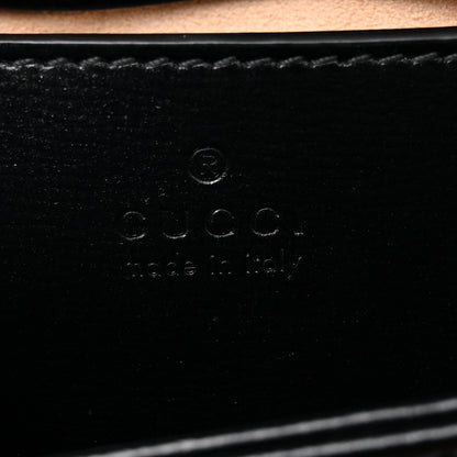 Gucci Glazed Textured Calfskin Mini Horsebit 1955 Top Handle Flap Bag Black 6 of 10