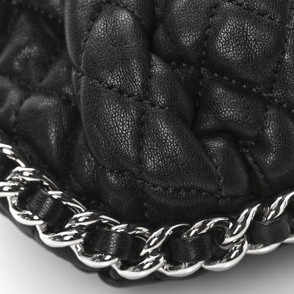 Chanel Washed Lambskin Quilted Mini Chain Around Flap Black 9 of 10