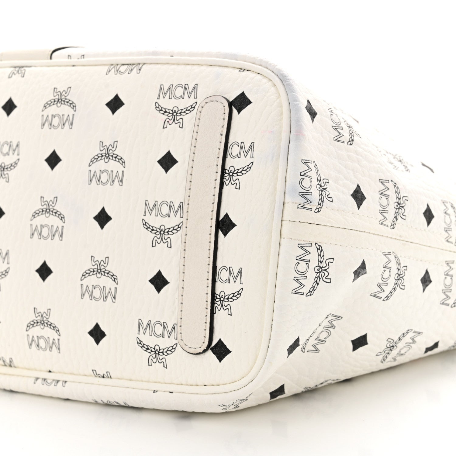 MCM Visetos Medium Liz Reversible Shopper Tote White 15 of 18