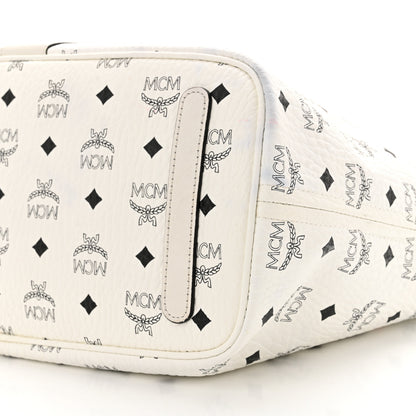 MCM Visetos Medium Liz Reversible Shopper Tote White 15 of 18