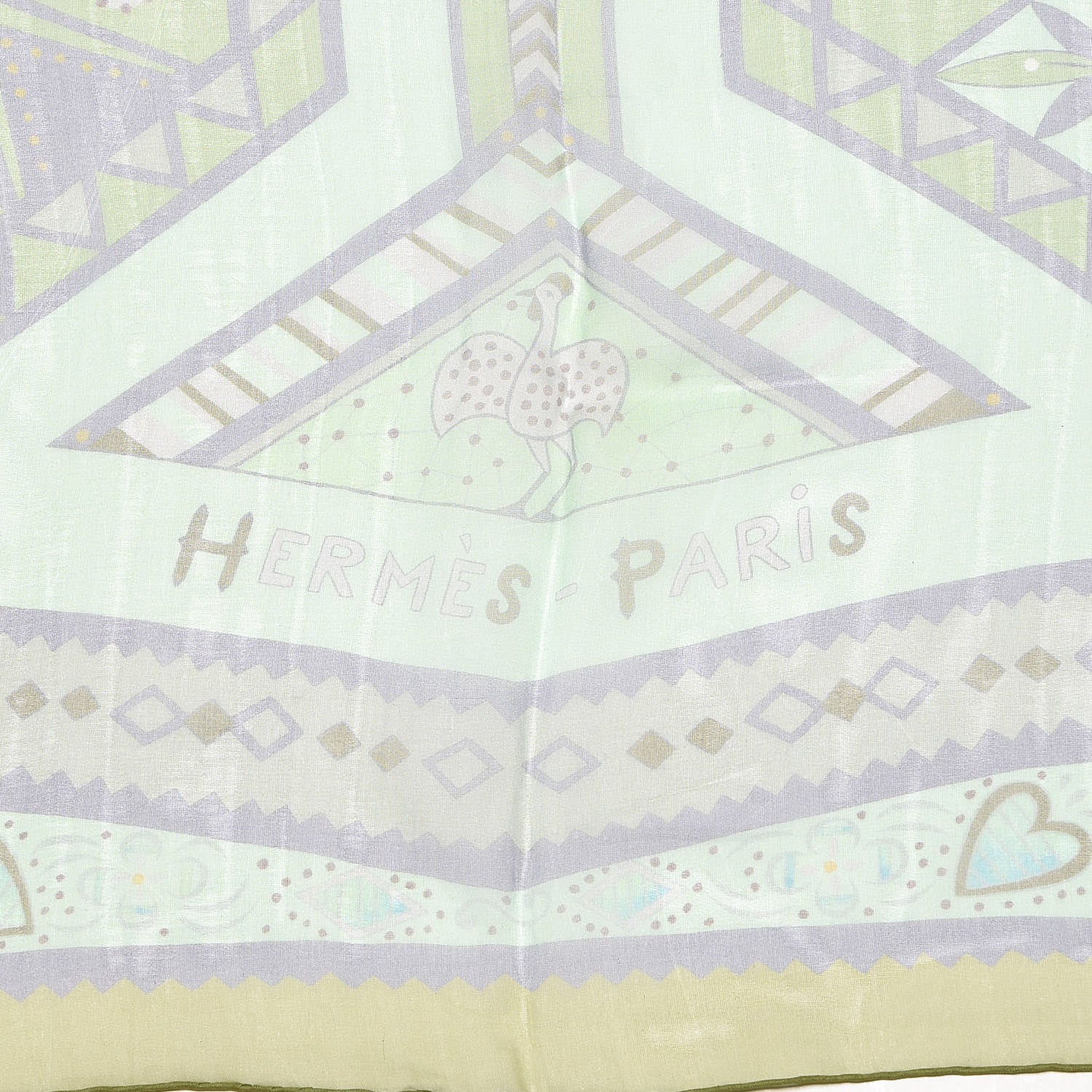 Hermes Mousseline Silk Ors Bleu D'Afrique Shawl 140 Bleu Glacier Kaki Turquoise 3 of 9