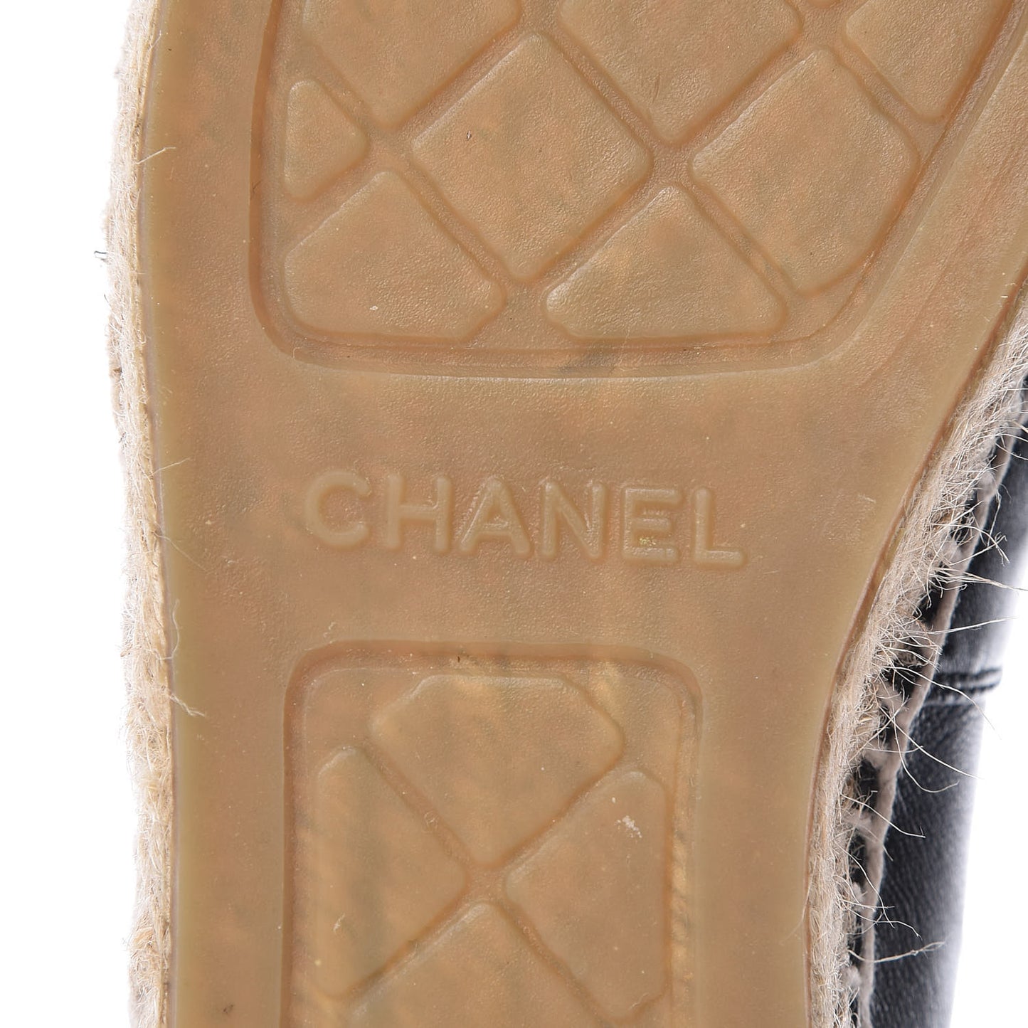Lambskin Canvas Cap Toe CC Espadrilles 37 Black