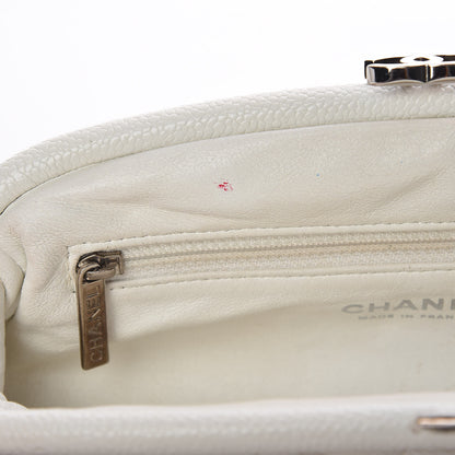 Chanel Caviar Quilted Timeless Clutch White 9 of 14