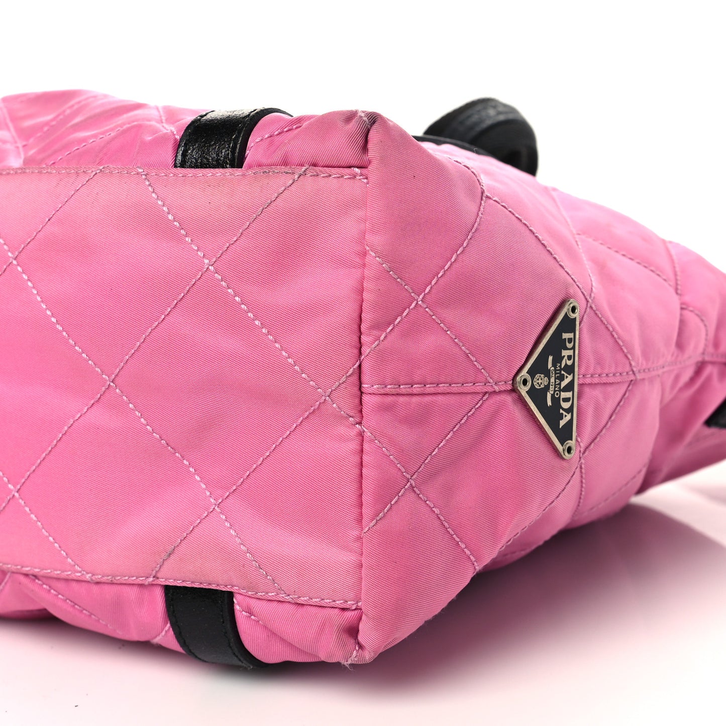 Tessuto Nylon Quilted Shoulder Bag Begonia