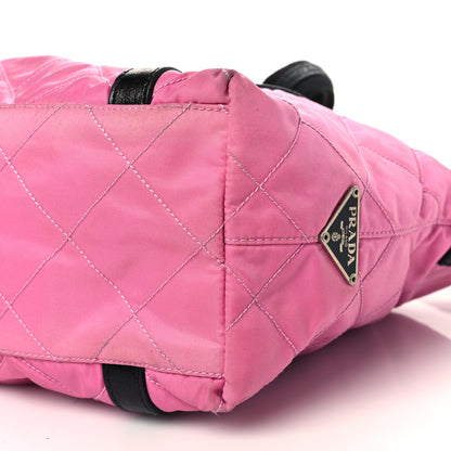 Prada Tessuto Nylon Quilted Shoulder Bag Begonia 7 of 11