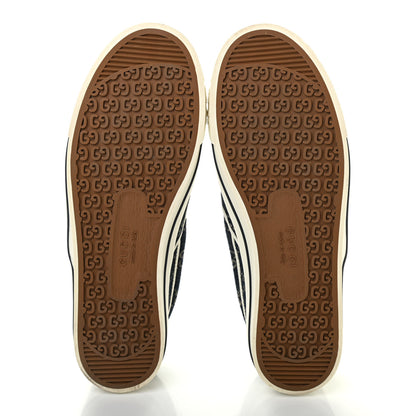 Gucci New Denim GG Monogram Mens 1977 Tennis Slip On Sneakers 9.5 Blue Tea Mystic White 5 of 10