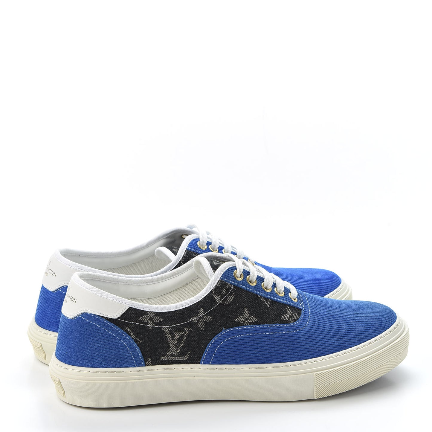 Suede Savane Monogram Mens Trocadero Richelieu Sneakers 9.5 Blue