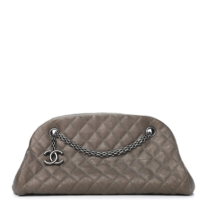Chanel Metallic Caviar Quilted Medium Just Mademoiselle Beige 1 of 9