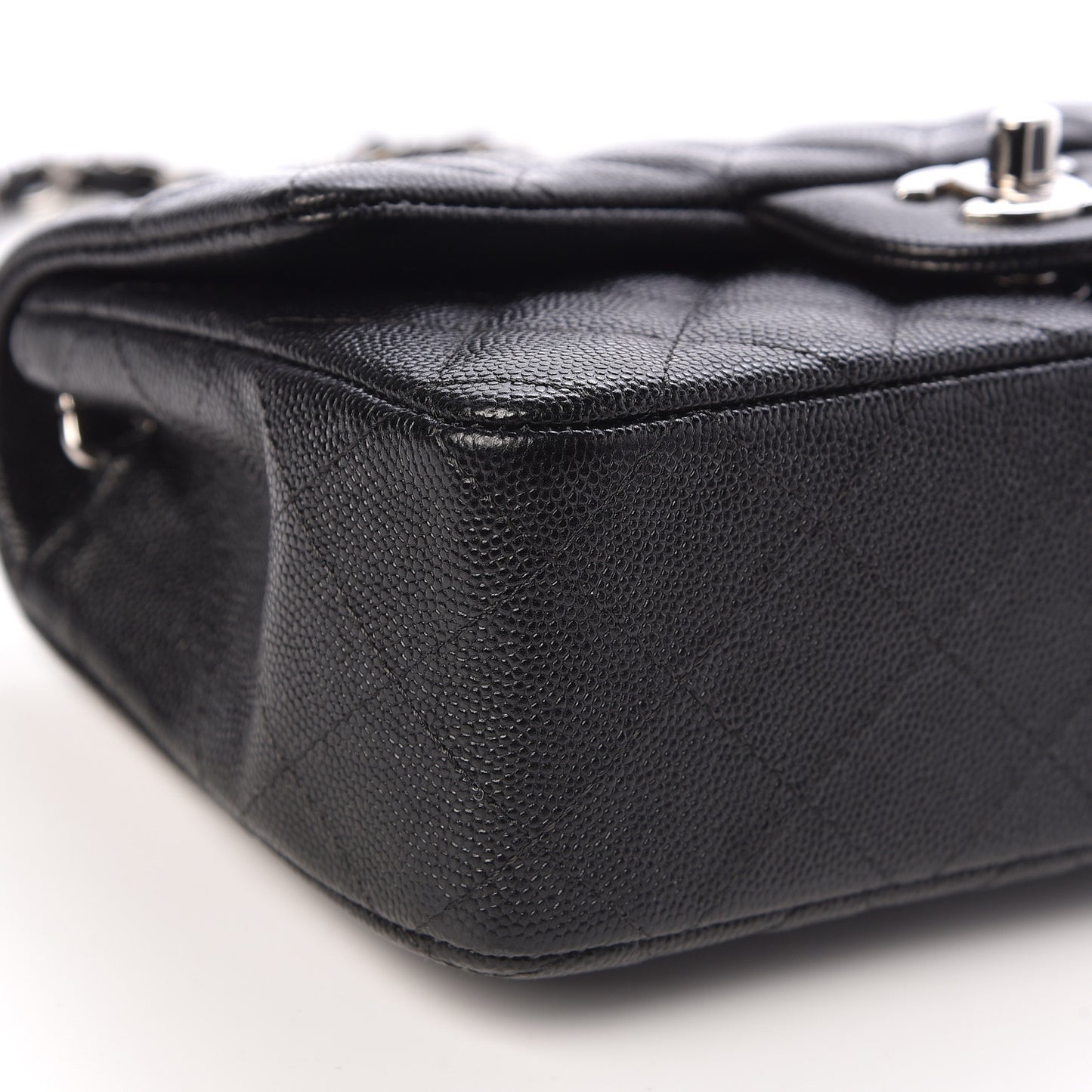 Caviar Quilted Mini Rectangular Flap Black