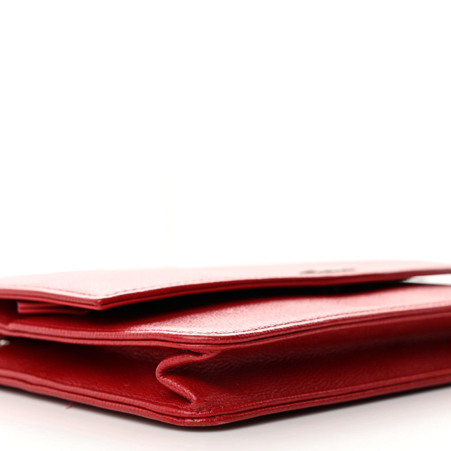 Chanel Caviar Sevruga Wallet on Chain WOC Red 9 of 15