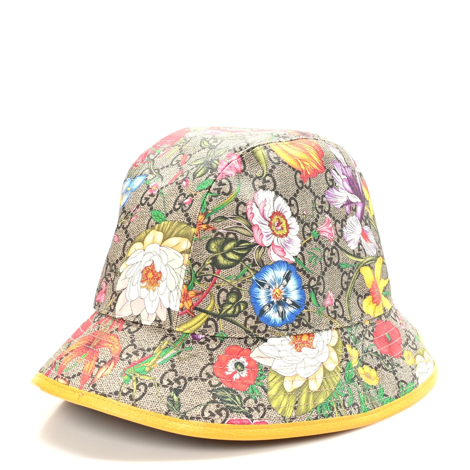 Gucci GG Supreme Monogram Flora Bucket Hat 56 1 of 8