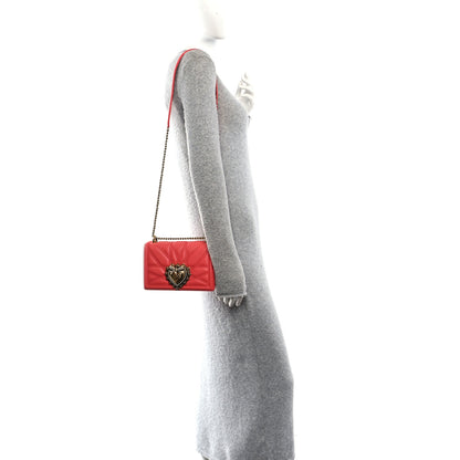 Dolce & Gabbana Lambskin Medium Devotion Crossbody Bag Corallo 2 of 11