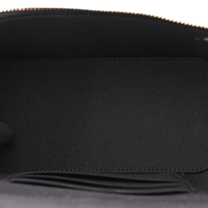 Chanel Raffia Jute Striped Small Vanity Case With Chain Black Beige 5 of 10