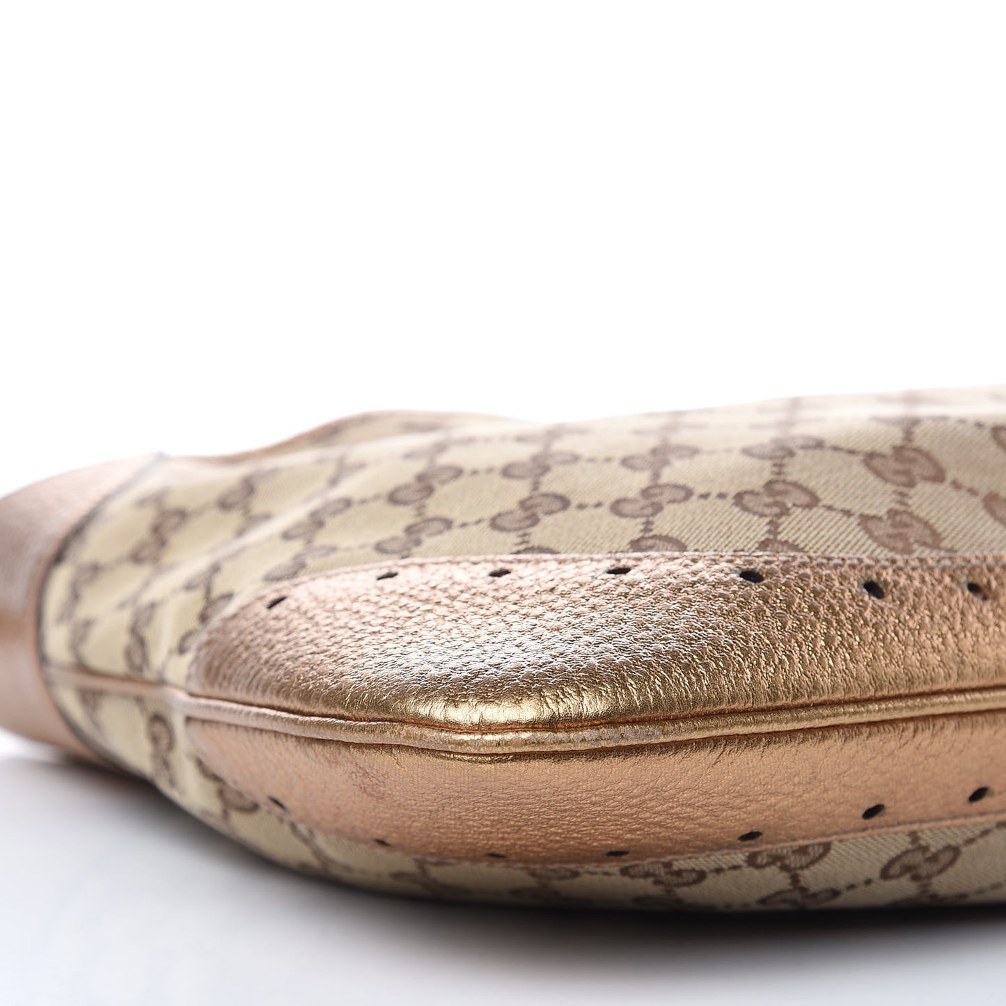 Monogram Punch Hobo Gold