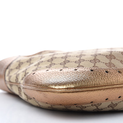 Gucci Monogram Punch Hobo Gold 8 of 11