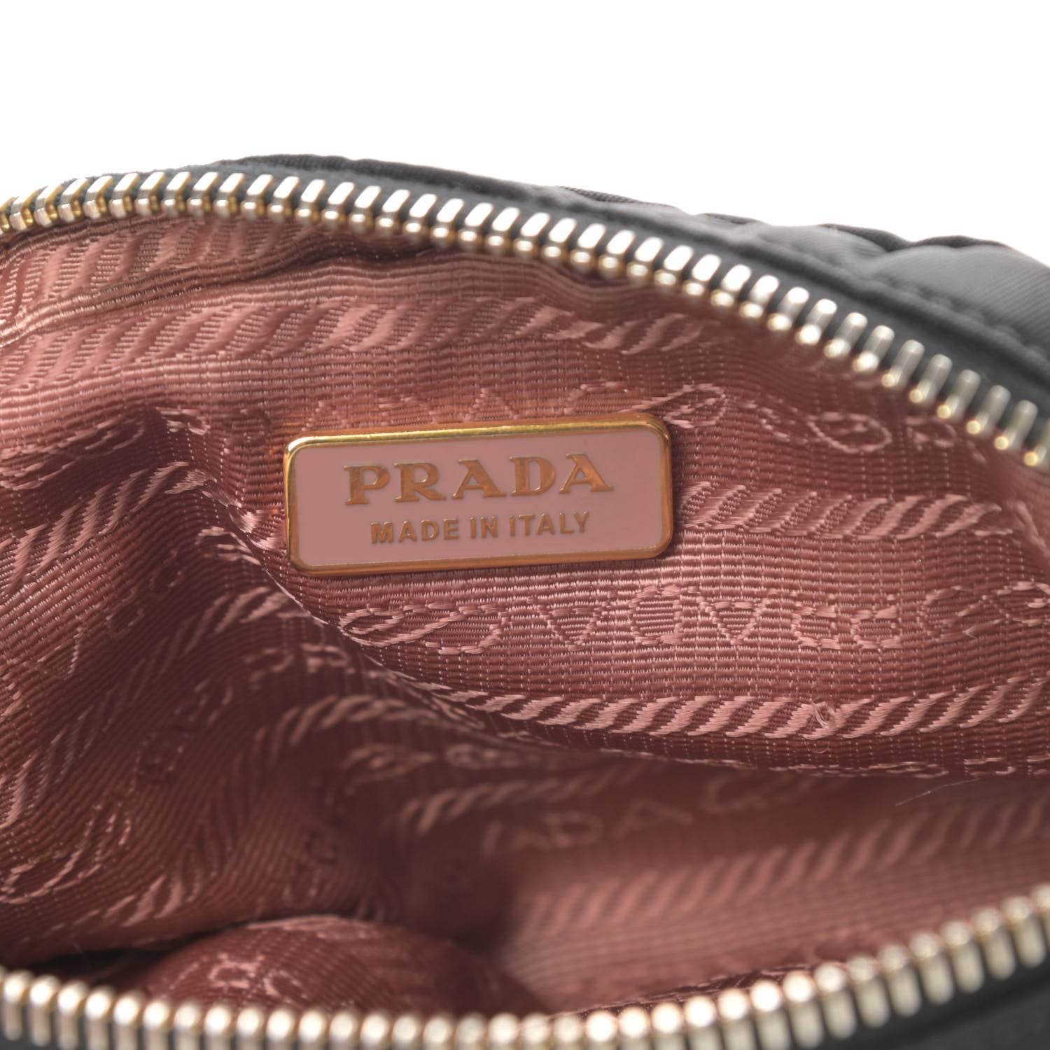 Prada Tessuto Nylon Bow Key Pouch Black 6 of 8