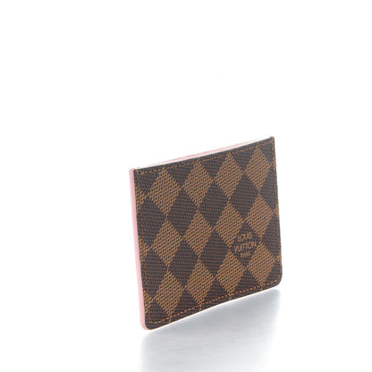Louis Vuitton Damier Ebene Caissa Card Holder Rose Ballerine 3 of 7