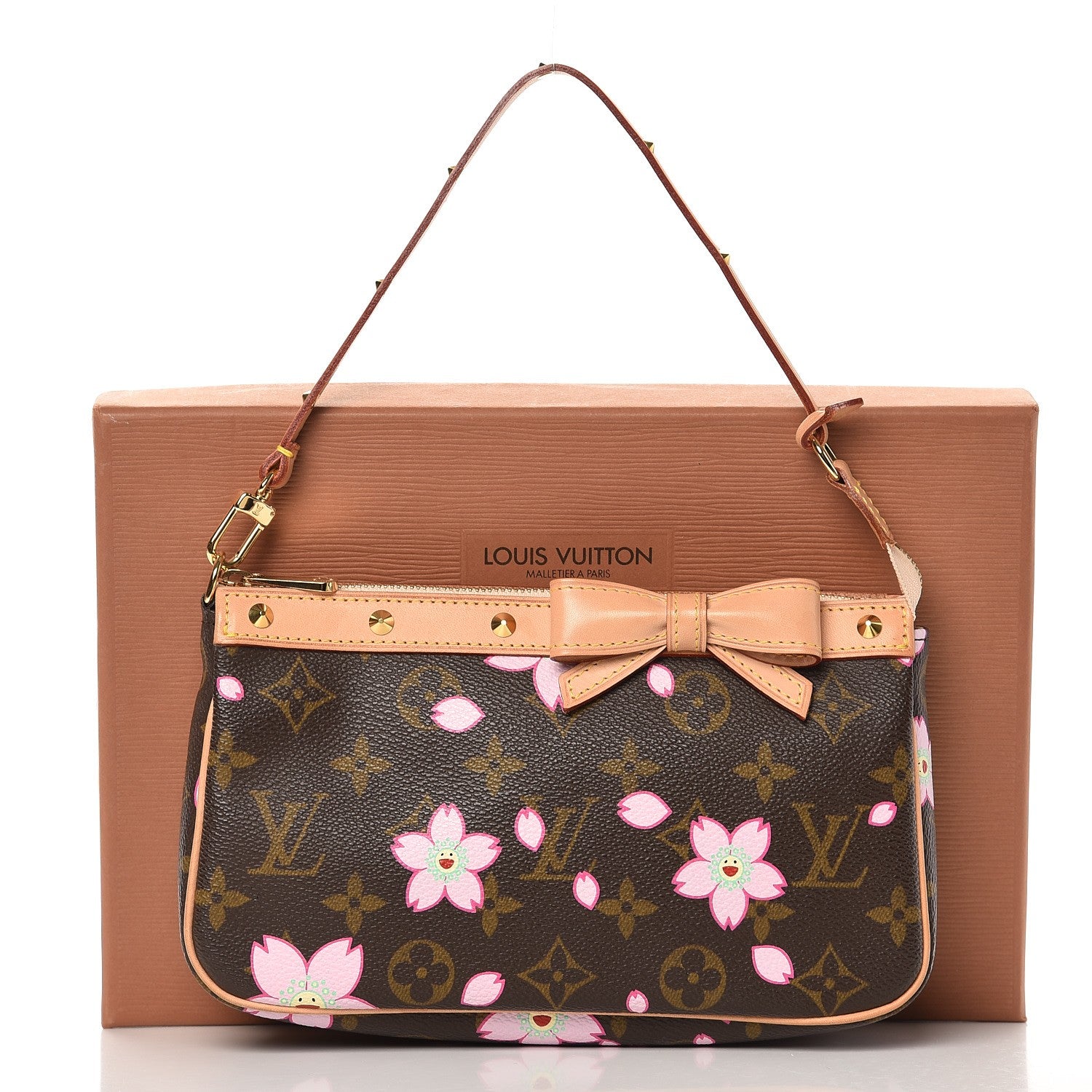 Louis Vuitton Monogram Cherry Blossom Pochette Accessories Brown 9 of 9