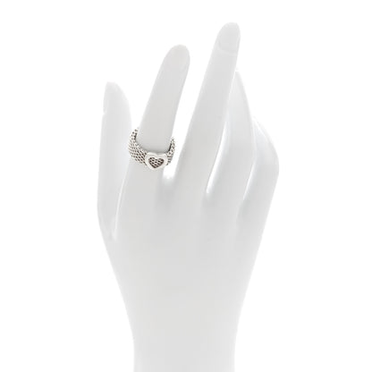 Tiffany Sterling Silver Somerset Mesh Heart Ring 52 6 2 of 4