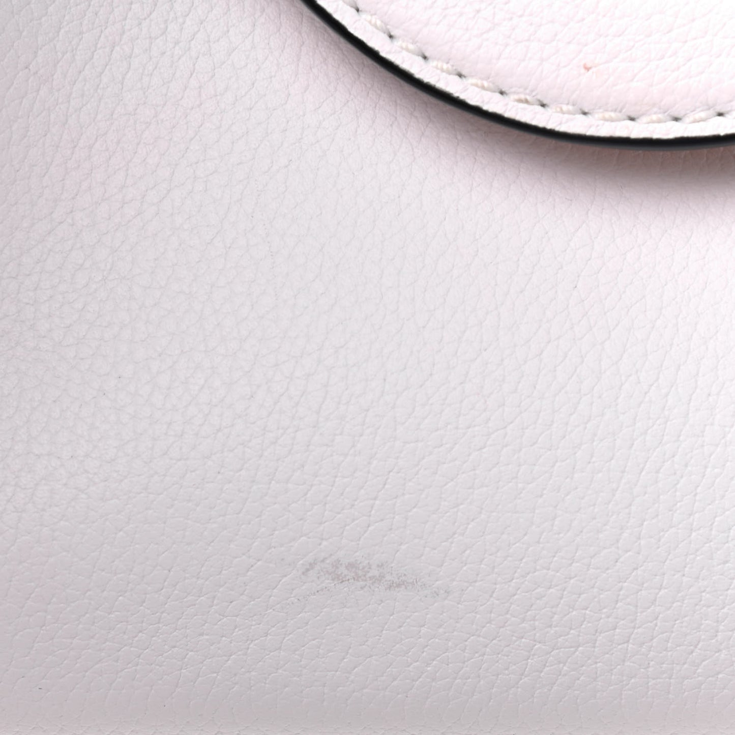 Grained Calfskin Small La Medusa Top Handle Bag White
