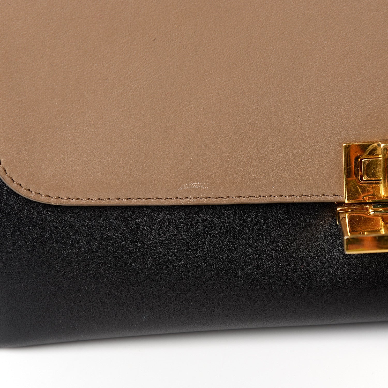 Celine Smooth Calfskin Nubuck Small Tri-Color Trapeze Taupe 12 of 12