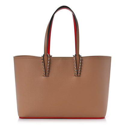 Christian Louboutin Calfskin Empire Spikes Small East West Cabata Tote Nude 1 of 12