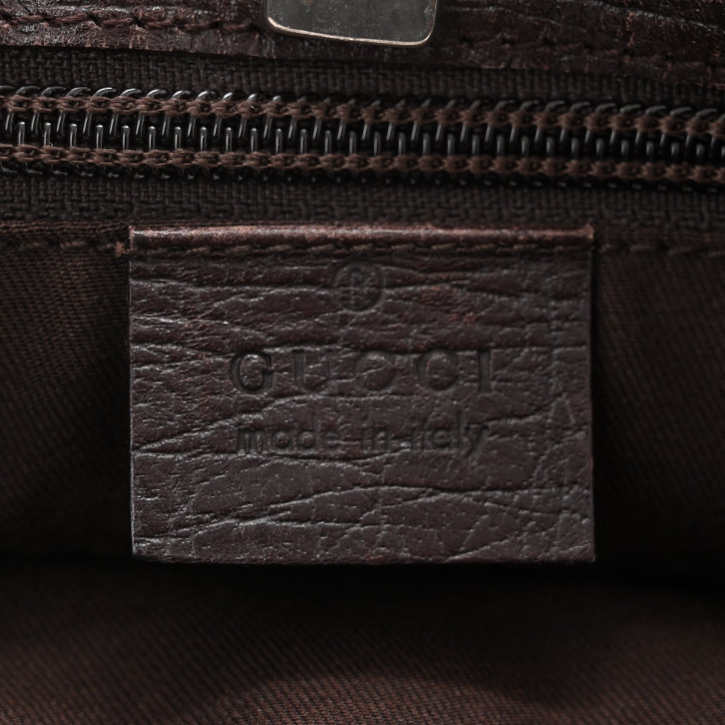 GG Plus Monogram Flat Vertical Tote Dark Brown
