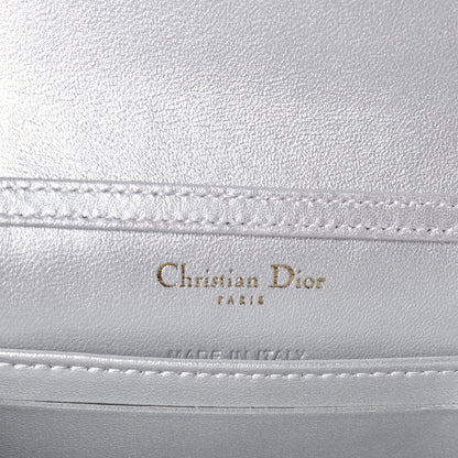 Christian Dior Metallic Grained Calfskin Baby Diorama Flap Bag Silver 6 of 11