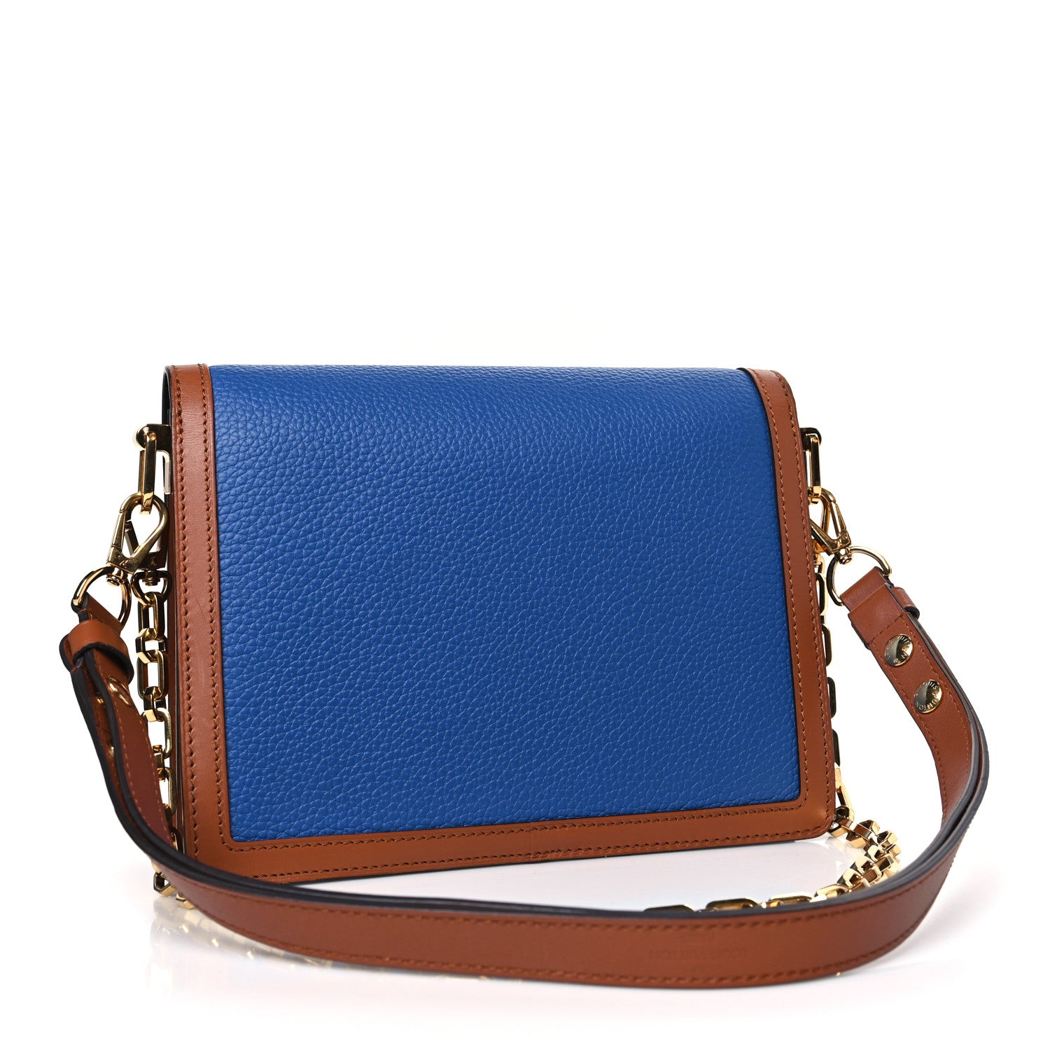 Louis Vuitton Taurillon Dauphine MM Blue Beige 3 of 8