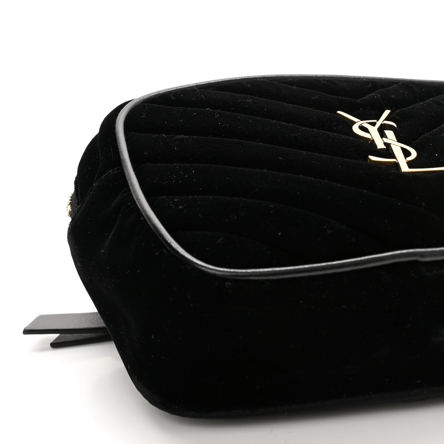 Saint Laurent Velour Matelasse Monogram Lou Belt Bag Black 9 of 10