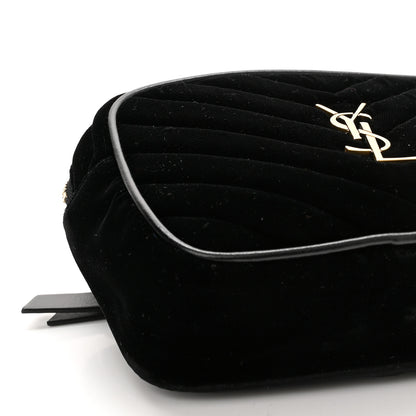 Saint Laurent Velour Matelasse Monogram Lou Belt Bag Black 9 of 10