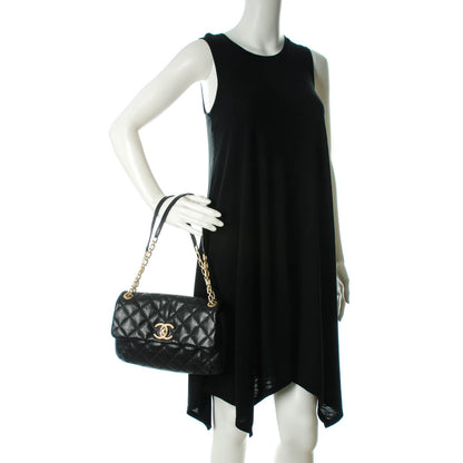 Chanel Calfskin Quilted Retro Chain Flap Black 2 of 8