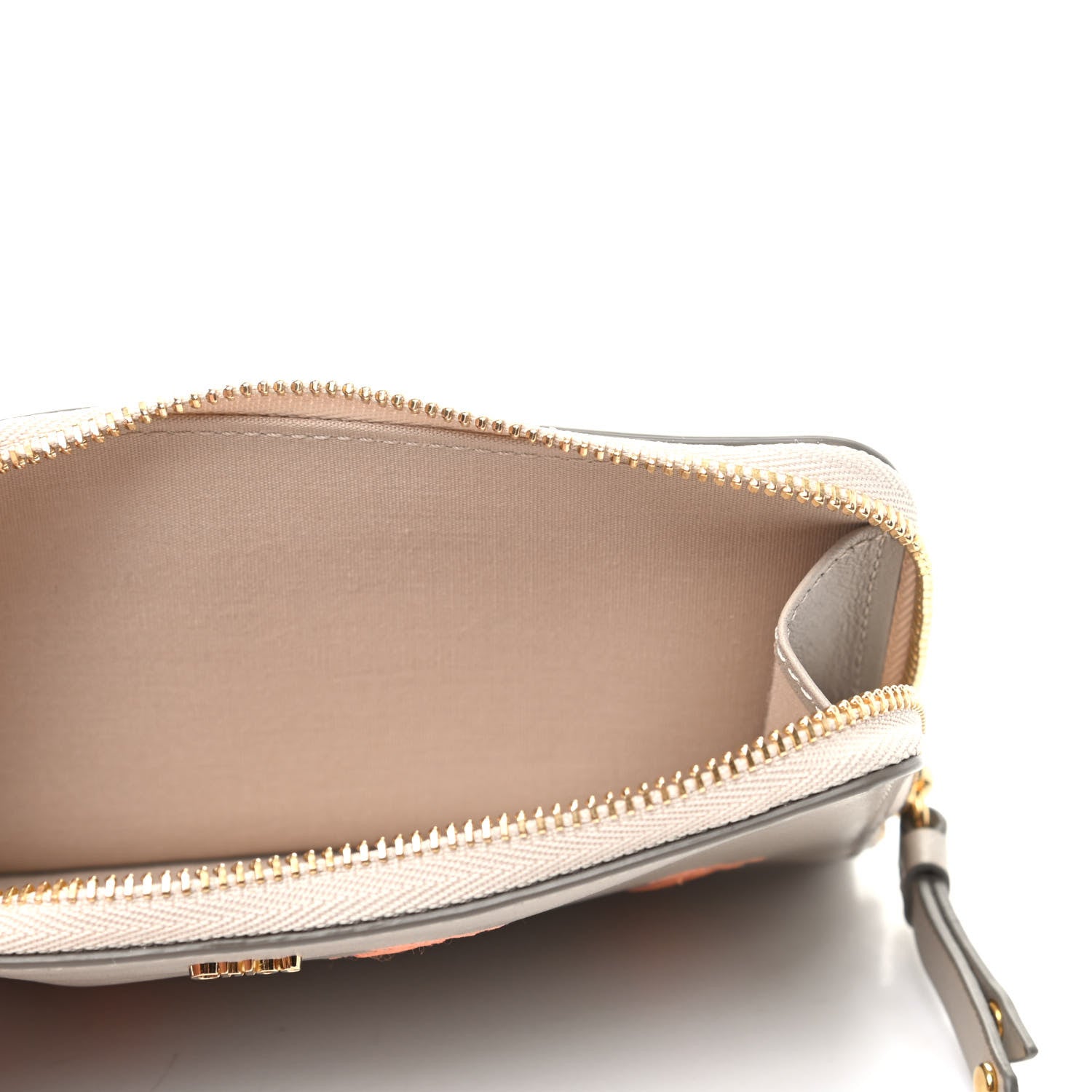 Chloe Smooth Calfskin Little Horses Embroidered Medium Signature Wallet Pastel Grey 5 of 5