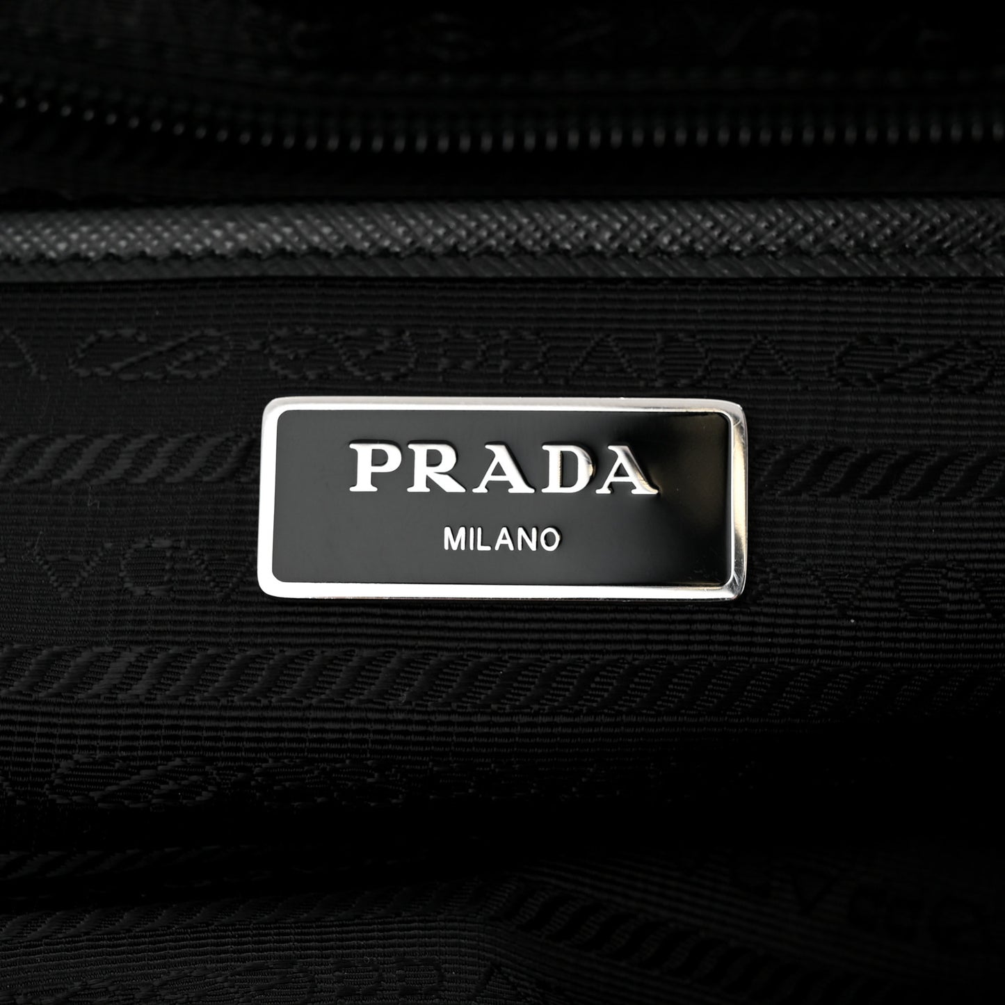 Tessuto Nylon Saffiano Medium Backpack Black