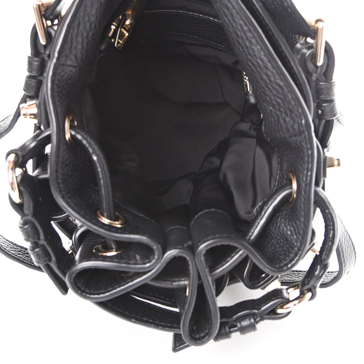 Alexander Wang Pebbled Lambskin Diego Bucket Black Gold Hardware 4 of 11