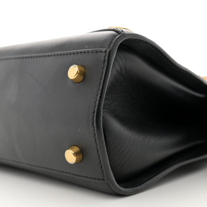 Versace Calfskin Medallion Tribute Bowling Bag Black 9 of 15