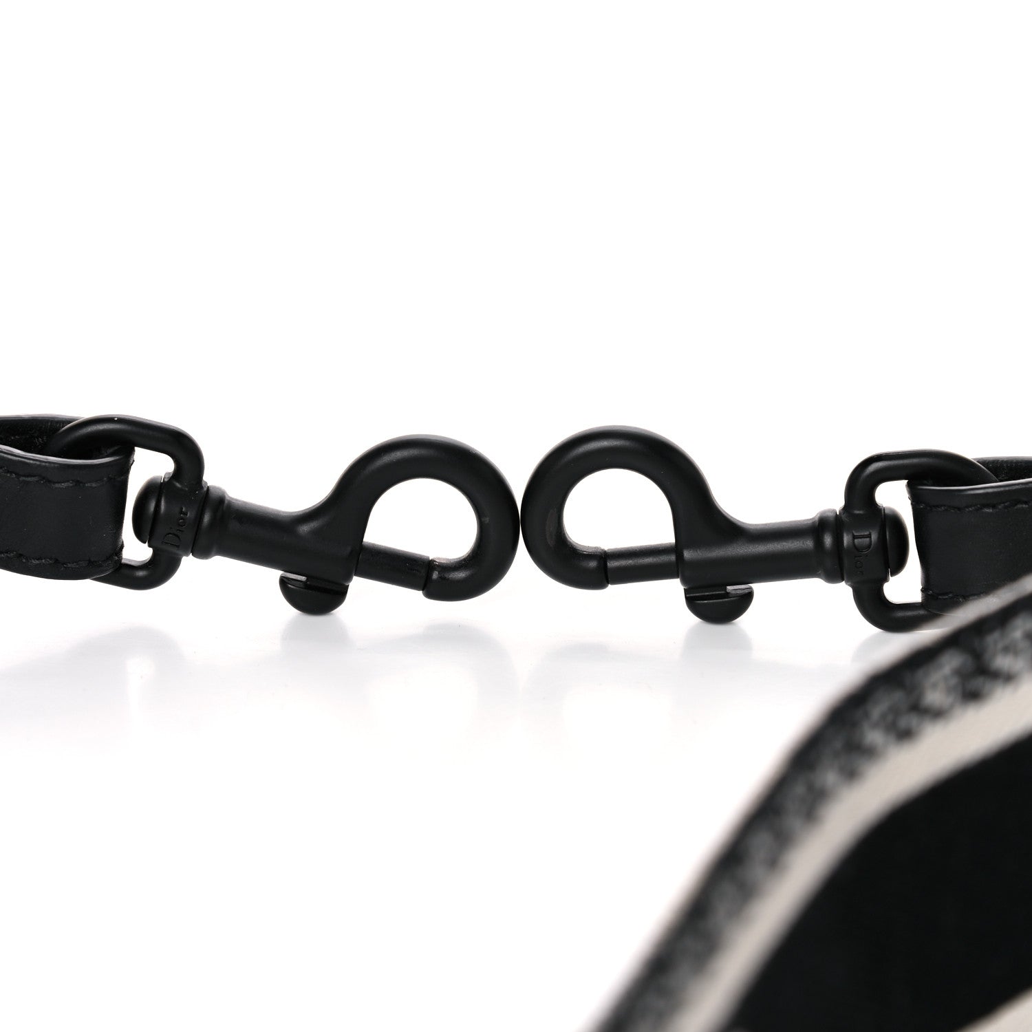 Christian Dior Canvas Embroidered Shoulder Strap Black Ultramatte 3 of 10