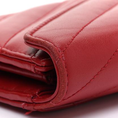 Saint Laurent Lambskin Y Quilt Monogram Large Loulou Flap Wallet Rouge Eros 9 of 13