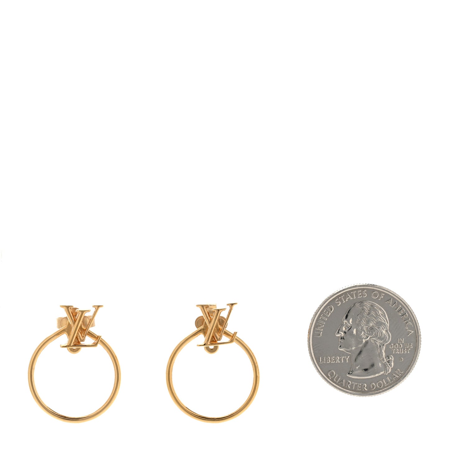 LV Eclipse Hoop Earrings Gold