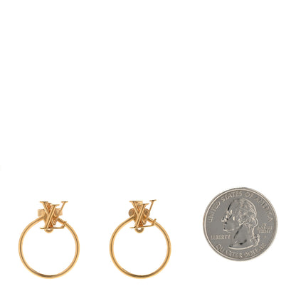Louis Vuitton LV Eclipse Hoop Earrings Gold 2 of 4