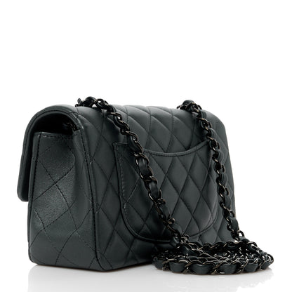 Chanel Lambskin Quilted Mini Rectangular Flap So Black 3 of 12