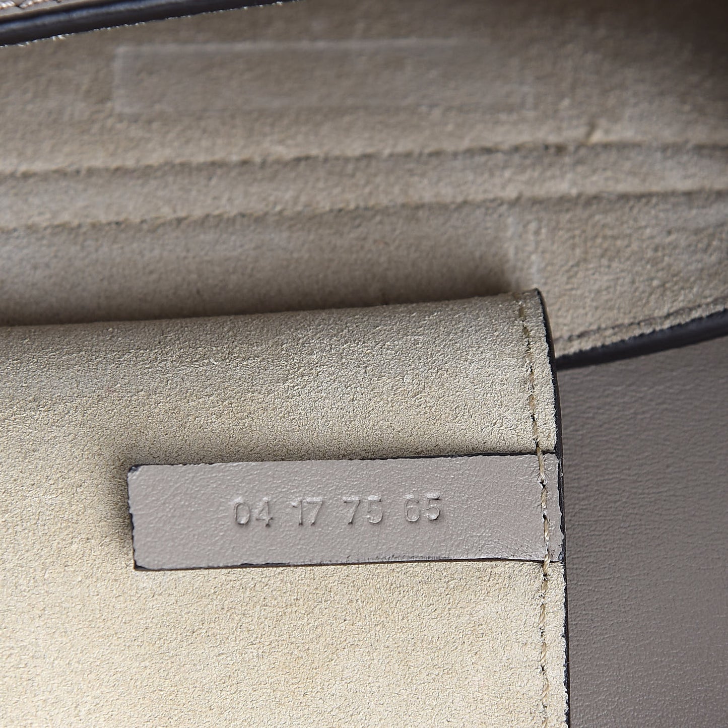 Suede Calfskin Mini Faye Shoulder Bag Motty Grey