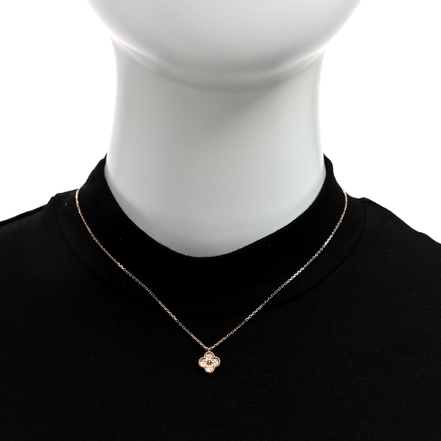 Van Cleef & Arpels 18K Rose Gold Sweet Alhambra Pendant Necklace 2 of 5