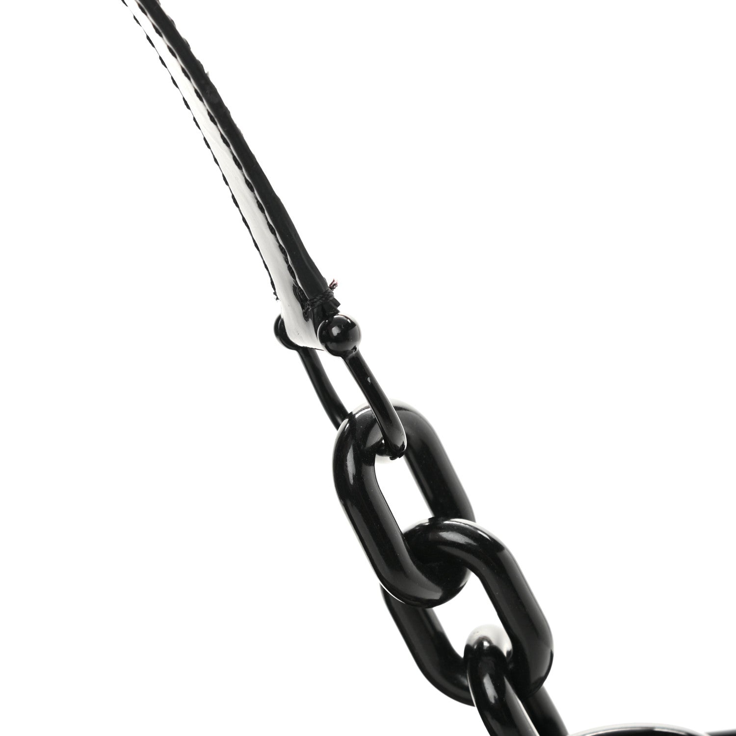 Burberry Patent Trim Nova Check Tote Black 13 of 13