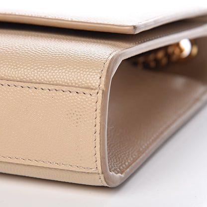Saint Laurent Grain De Poudre Medium Monogram Kate Satchel Nude Powder 11 of 13