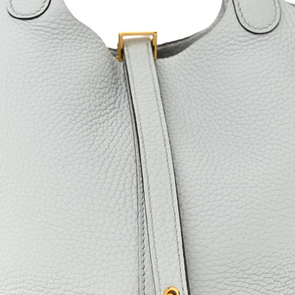 Hermes Taurillon Clemence Picotin Lock 18 PM Bleu Pale 8 of 10