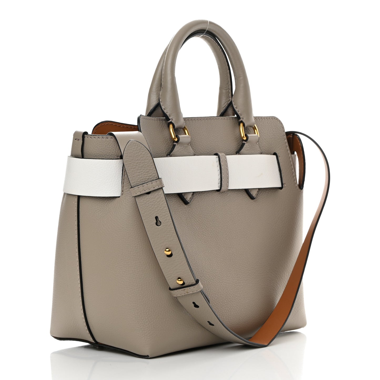 Soft Grain Calfskin Medium Belt Bag Mineral Grey